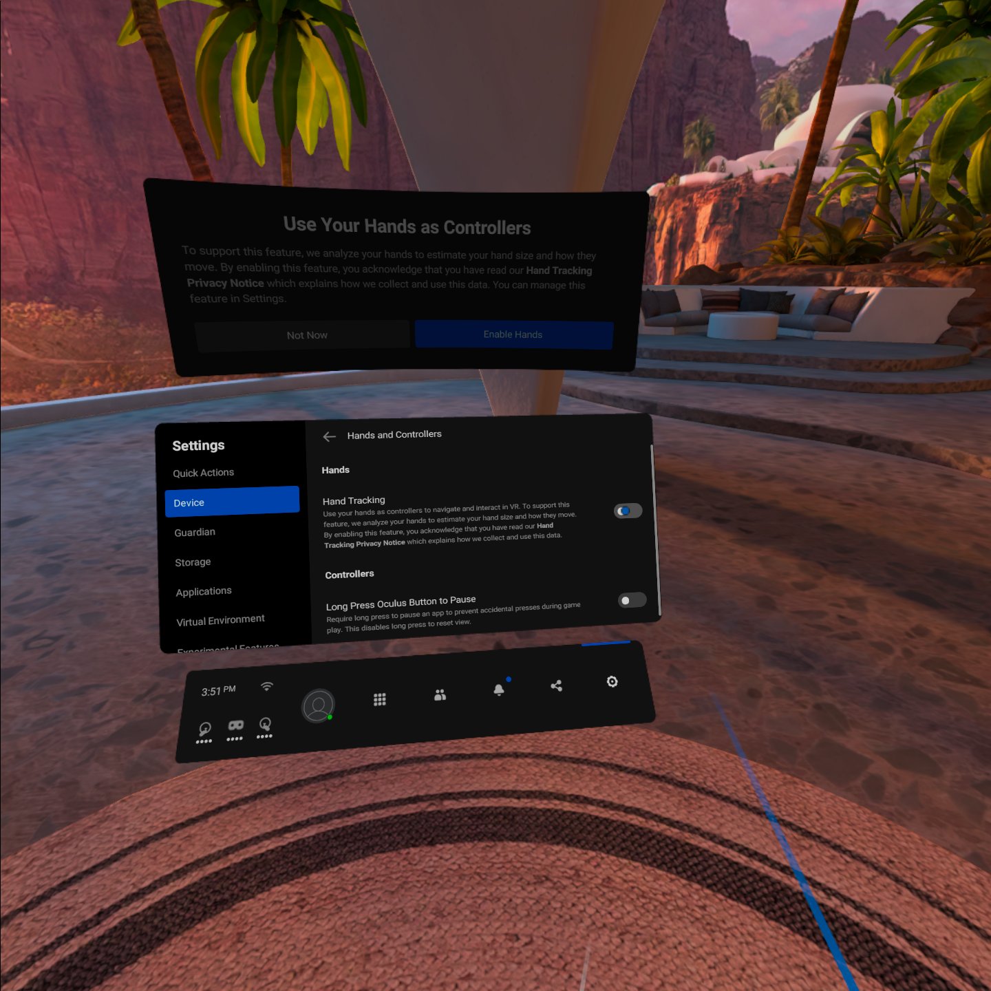 Oculus Quest - Gesture and grip/trigger buttons are not working