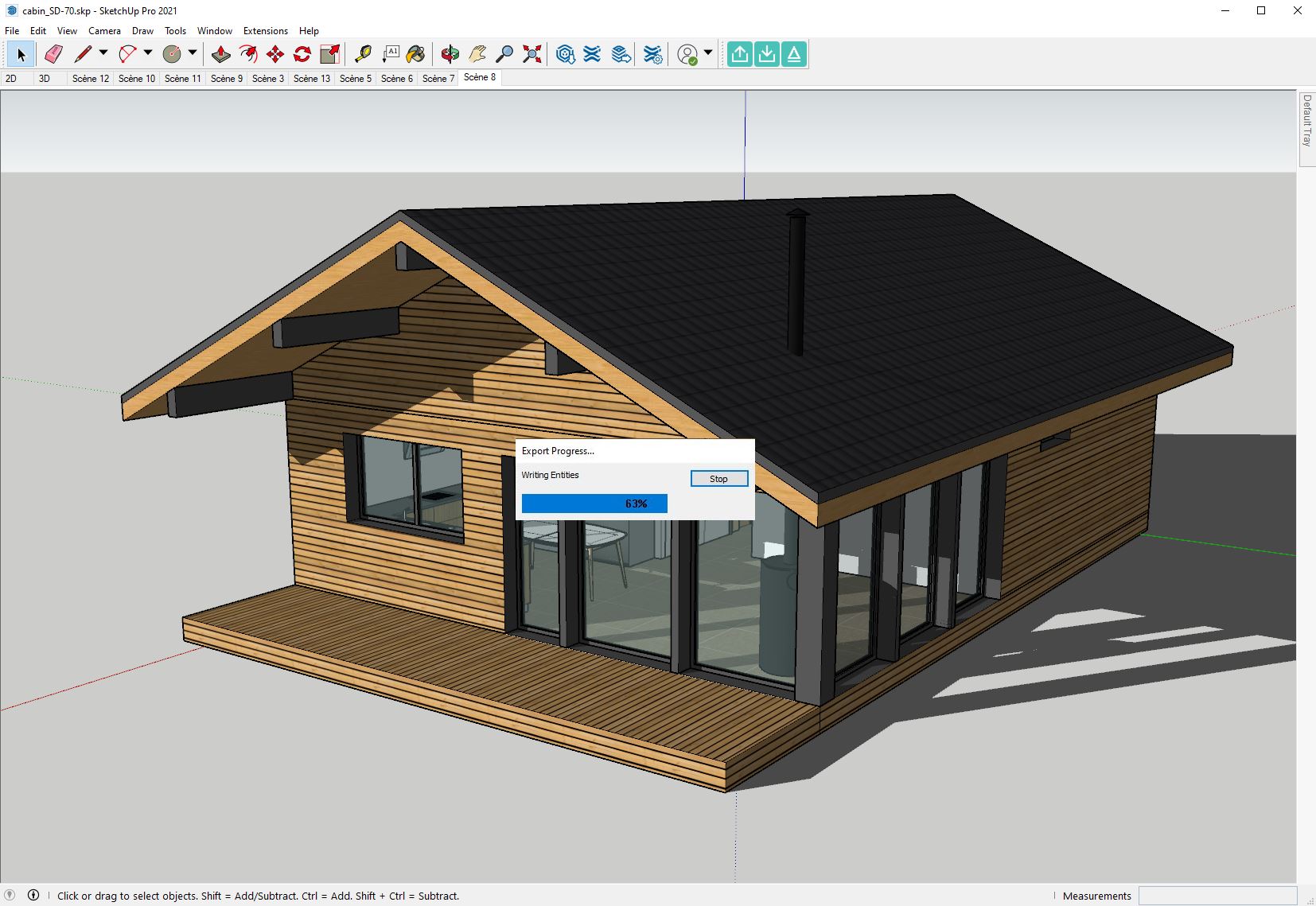 export revit to sketchup with design options