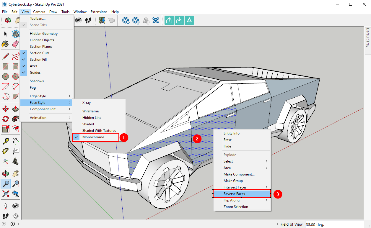 sketchup reduce number of faces